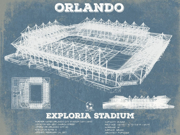 14" x 11" / Unframed Cutler West Orlando City Soccer Club - Exploria Stadium Soccer Print