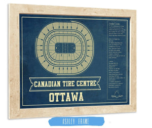 Cutler West Ottawa Senators Canadian Tire Centre Vintage Hockey Print