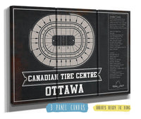 Cutler West 48" x 32" / 3 Panel Canvas Wrap Ottawa Senators Team Colors Canadian Tire Centre Vintage Hockey Print 933350181_78395