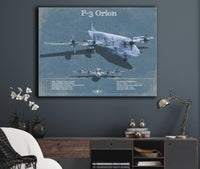 Cutler West Military Aircraft P-3 Orion Aircraft Blueprint Original Military Wall Art