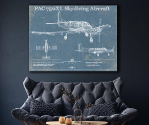 Cutler West PAC 750XL Skydiving Aircraft Original Blueprint Art