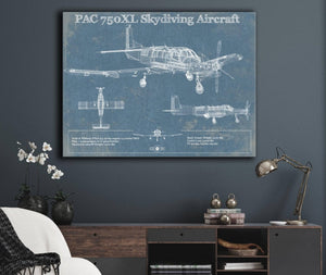 Cutler West PAC 750XL Skydiving Aircraft Original Blueprint Art