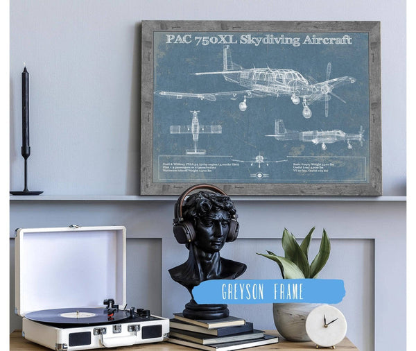 Cutler West PAC 750XL Skydiving Aircraft Original Blueprint Art