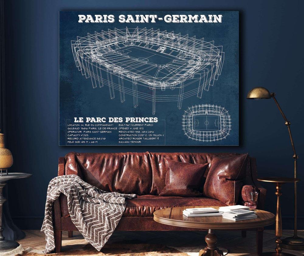 14" x 11" / Stretched Canvas Wrap Cutler West Paris Saint-Germain FC - Parc des Princes Stadium Soccer Print