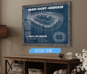 14" x 11" / Greyson Frame Cutler West Paris Saint-Germain FC - Parc des Princes Stadium Soccer Print