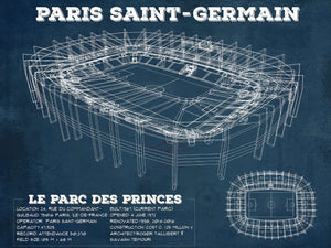 14" x 11" / Unframed Cutler West Paris Saint-Germain FC - Parc des Princes Stadium Soccer Print