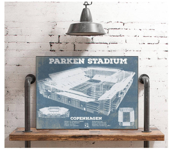 Cutler West Parken Stadium Copenhagen Football Vintage Soccer Print