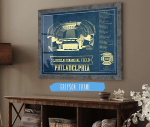 14" x 11" / Greyson Frame Cutler West Philadelphia Eagles Lincoln Financial Field Vintage Football Print