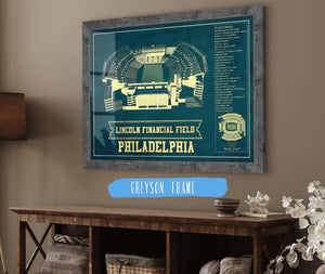 14" x 11" / Greyson Frame Cutler West Philadelphia Eagles Lincoln Financial Field - Vintage Football Print