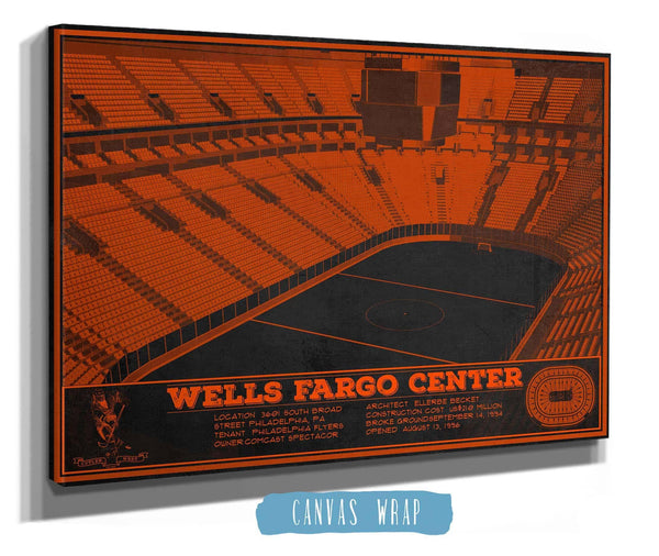 Cutler West Philadelphia Flyers Wells Fargo Center Philadelphia Seating Chart Vintage Hockey Print