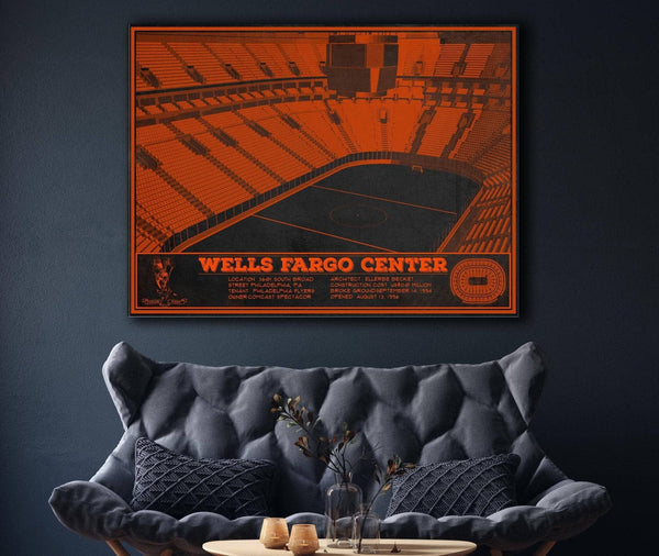 Cutler West Philadelphia Flyers Wells Fargo Center Philadelphia Seating Chart Vintage Hockey Print