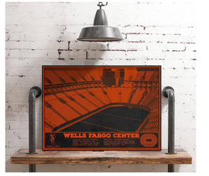 Cutler West Philadelphia Flyers Wells Fargo Center Philadelphia Seating Chart Vintage Hockey Print