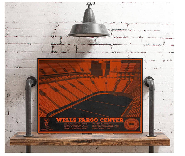 Cutler West Philadelphia Flyers Wells Fargo Center Philadelphia Seating Chart Vintage Hockey Print