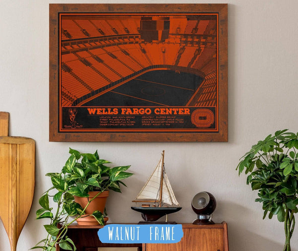 Cutler West Philadelphia Flyers Wells Fargo Center Philadelphia Seating Chart Vintage Hockey Print