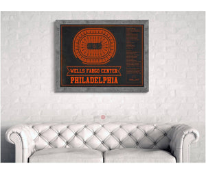 Cutler West Philadelphia Flyers Wells Fargo Center Philadelphia Seating Chart - Vintage Hockey Team Color Print