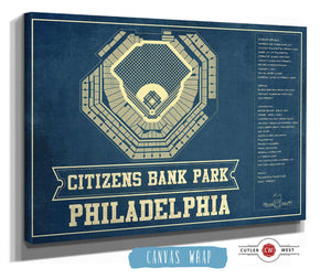 Cutler West Philadelphia Phillies - Citizens Bank Park Vintage Baseball Print