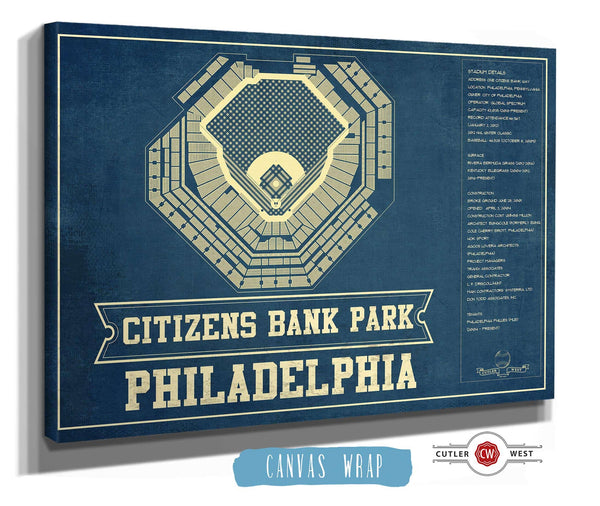 Cutler West Philadelphia Phillies - Citizens Bank Park Vintage Baseball Print
