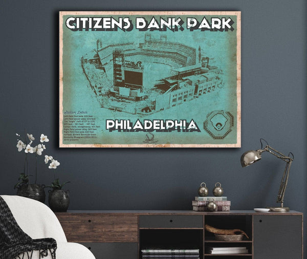 Cutler West Philadelphia Phillies - Citizens Bank Park - Vintage Baseball Print
