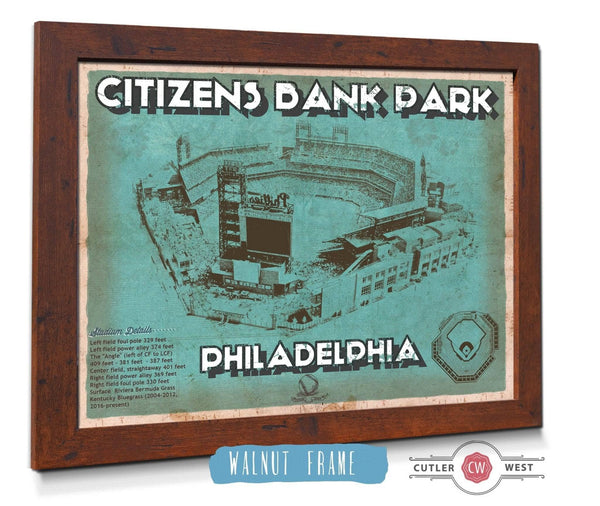 Cutler West Philadelphia Phillies - Citizens Bank Park - Vintage Baseball Print