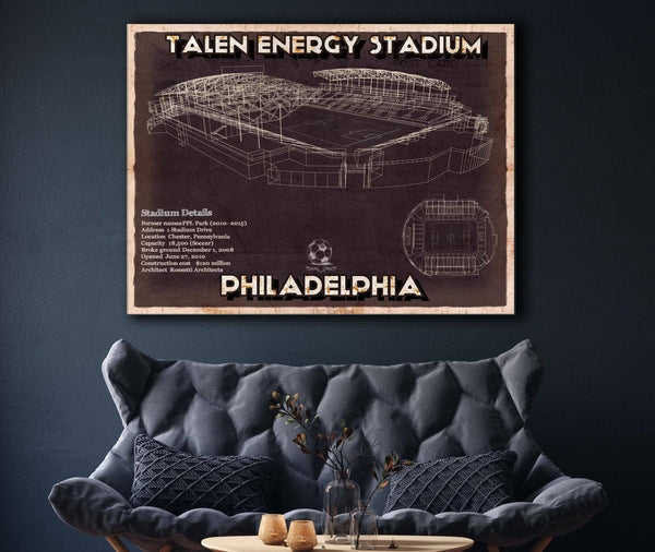 Cutler West Philadelphia Union F.C. -  Vintage Talen Energy Stadium MLS Soccer Print