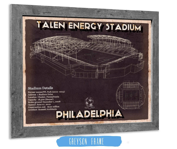 Cutler West Philadelphia Union F.C. -  Vintage Talen Energy Stadium MLS Soccer Print