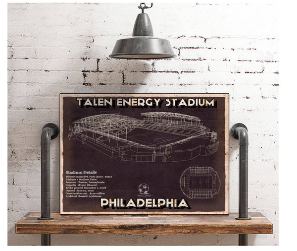 Cutler West Philadelphia Union F.C. -  Vintage Talen Energy Stadium MLS Soccer Print