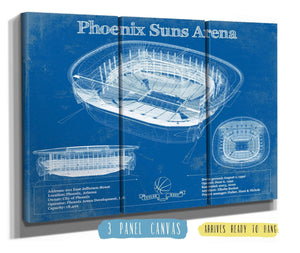 36" x 24" / 3 Panel Canvas Wrap Cutler West Phoenix Suns - Vintage Phoenix Suns Arena NBA Print