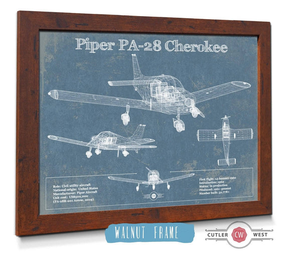 Cutler West Piper PA-28 Cherokee Original Blueprint Art