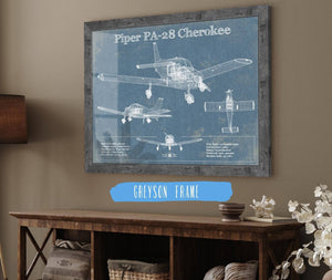 Cutler West Piper PA-28 Cherokee Original Blueprint Art