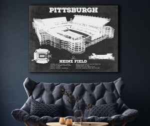 Cutler West Pittsburgh Steelers Stadium Art - Heinz Field - Vintage Football Print