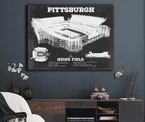Cutler West Pittsburgh Steelers Stadium Art - Heinz Field - Vintage Football Print