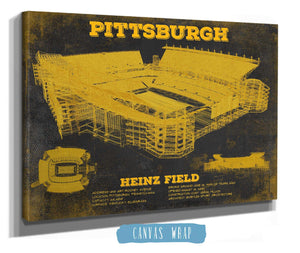 Cutler West Pittsburgh Steelers Stadium Art Team Color- Heinz Field - Vintage Football Print