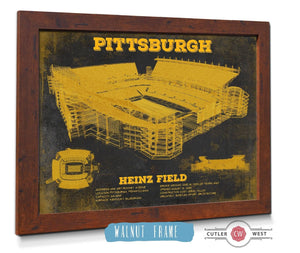 Cutler West Pittsburgh Steelers Stadium Art Team Color- Heinz Field - Vintage Football Print
