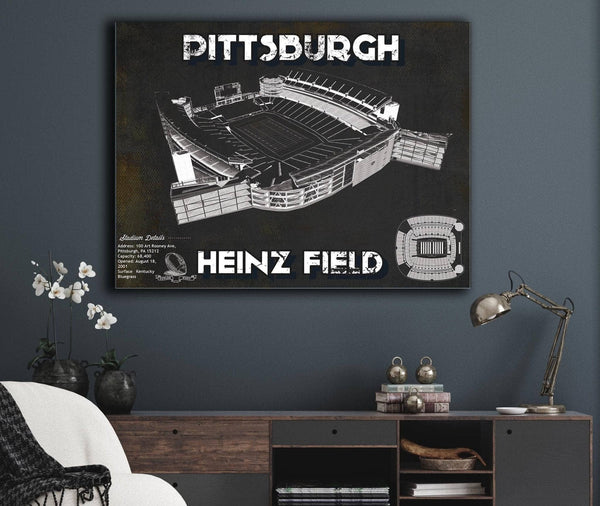 Cutler West Pittsburgh Steelers Stadium Heinz Field - Vintage Football Print