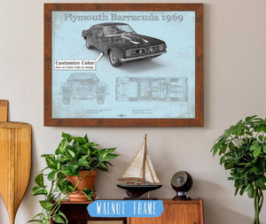 Cutler West Plymouth Barracuda Original Blueprint Art