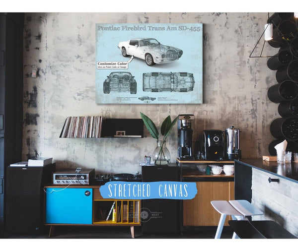 Cutler West Pontiac Firebird Trans Am SD 455 (1973) Vintage Auto Print