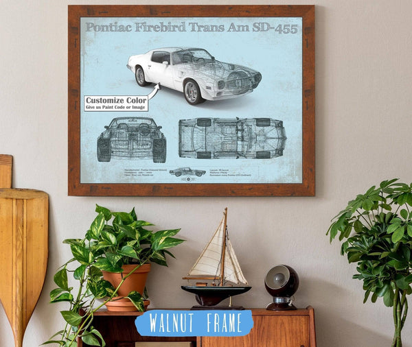 Cutler West Pontiac Firebird Trans Am SD 455 (1973) Vintage Auto Print