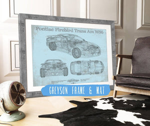 14" x 11" / Greyson Frame & Mat Cutler West Pontiac Firebird Trans Am WS6 Vintage Auto Print