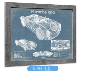 14" x 11" / Greyson Frame Cutler West Porsche 550 Vintage Sports Car Print