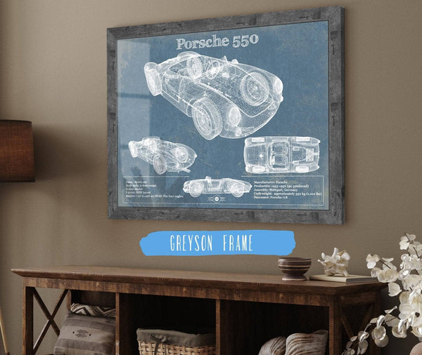 20" x 16" / Greyson Frame Cutler West Porsche 550 Vintage Sports Car Print