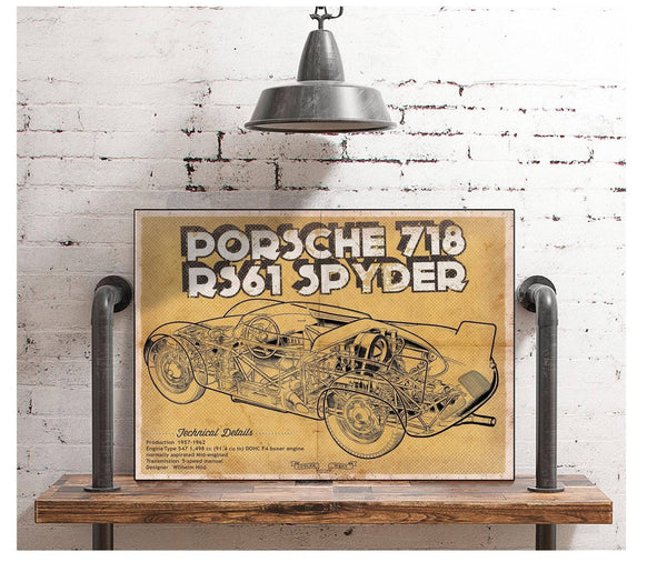 Cutler West Porsche 718 Spyder Racing Sports Car Print