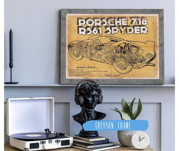 Cutler West Porsche 718 Spyder Racing Sports Car Print