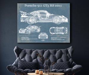 Cutler West Porsche 911 GT3 RS 2011 Vintage Sports Car Print