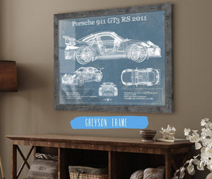 14" x 11" / Greyson Frame Cutler West Porsche 911 GT3 RS 2011 Vintage Sports Car Print