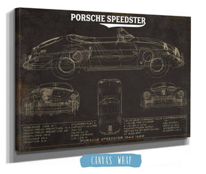 Cutler West Porsche Speedster 356A 1600 Vintage Auto Print