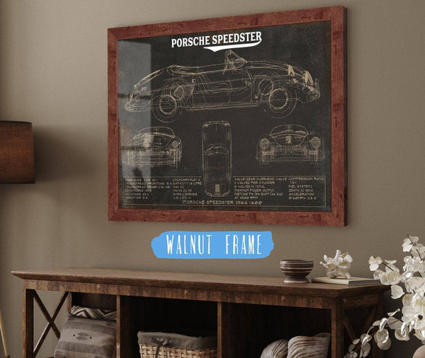 Cutler West Porsche Speedster 356A 1600 Vintage Auto Print