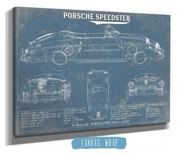 Cutler West Porsche Speedster 356A 1600 - Vintage Auto Print