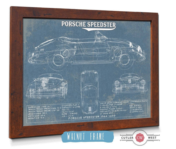 Cutler West Porsche Speedster 356A 1600 - Vintage Auto Print