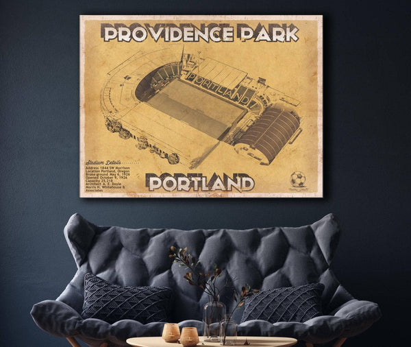 Cutler West Portland Timbers F.C. - Providence Park Vintage MLS Soccer Print