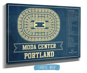 Cutler West Portland Trail Blazers Moda Center Vintage Basketball Blueprint NBA Print